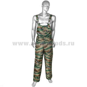 Брюки зимние (полукомбинезон) мод. S "камыш" зеленый (ткань "оксфорд")