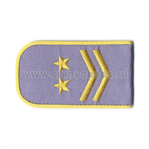 Погоны РЖД вышит. шелк. голубые (2 лычки 2 звезды)