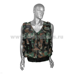 Жилет разгрузочный Армейский 4-хцветный зеленый (ткань "оксфорд")