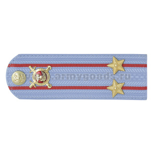 Погоны Полиции (ОВД) на голубую рубашку (без канта), укомпл. мет. фурнитурой (подполковник) пластик