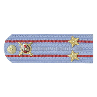 Погоны Полиции (ОВД) на голубую рубашку (без канта), укомпл. мет. фурнитурой (подполковник) пластик