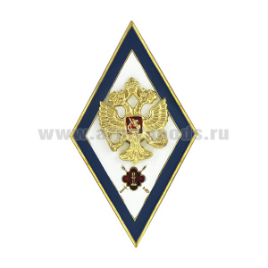 Значок мет. Ромб Академия ФСИН (синий кант) хол эм, накладка
