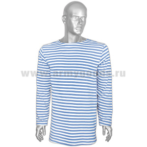 Тельняшка лет. х/б кулирка бледно-голубая (НЕСТАНДАРТ)