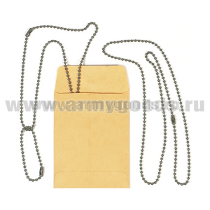 Цепочка для жетонов НАТО США (светло-оливков./ coyote tan) в инд. упаковке