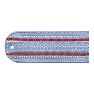 Погоны серо-голубые 2 красн. пр. без канта (Полиция на серо-голубую рубашку) нов/обр 12 см (пластик)