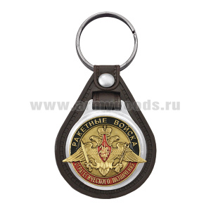 Брелок с эмблемой на виниловой подкладке РВСН (орел)