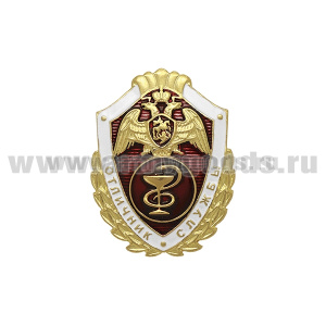 Значок мет. Росгвардия Отличник службы в медицинских воинских частях