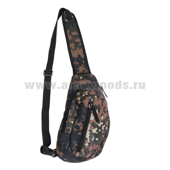 Сумка на грудь ("банан") "Лягушка" (Flecktarn) (17x9x32 см)