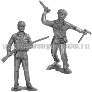 Набор игрушек пластмассовых "Американские скауты" (№1) (фигурки 2 шт) h=18 см