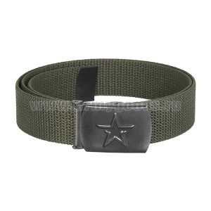 Ремень брючный тесьма (ширина 35 мм) "Юнармии" (пряжка - черная (хим. окс) хаки