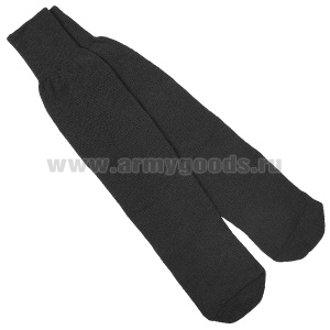 Носки мужские для берцев зимние (без пятки) шерсть 75%, ПА 25%  (С-1470) черные
