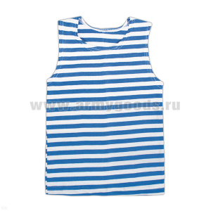 Майка-тельняшка кулирка голубая детская (р-ры с 28 по 42)