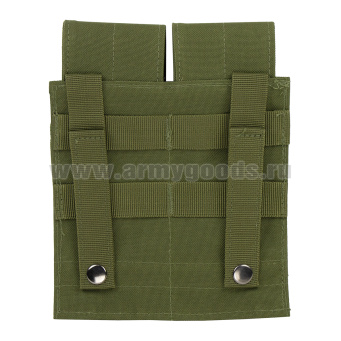 Подсумок для 2 магазинов АК (оливковый) (с системой крепления "MOLLE") Китай