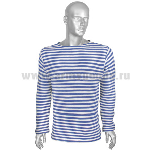 Тельняшка зим. х/б двойной вязки голубая (беленая) плотность 330 гр/м2