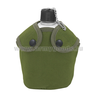 Фляга алюминиевая не крашеная (0,8 л) с емкостью для разогрева пищи (0,5 л) в чехле