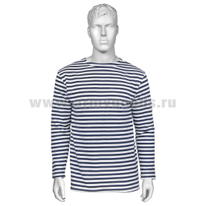 Тельняшка зим. х/б футер с начесом синяя