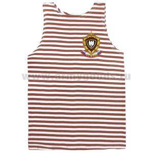 Майка-тельняшка кулирка краповая вышитая ВВ МВД (Сокол)