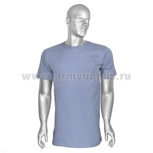 Футболка кулирка серо-голубая
