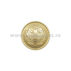 Пуговица 22 мм мет. Гостехнадзор зол.