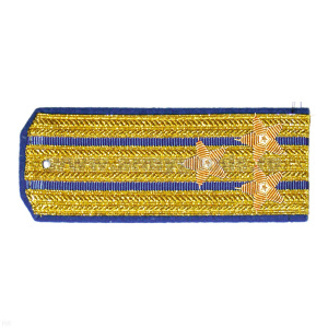 Погоны парадные золотые (металлиз.) с 2 вас. просв., вышит. канителью (полковник)