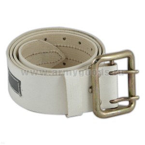 Ремень двухшпеньковый кожзам. белый со светополосой СОСТАВНОЙ АКЦИЯ