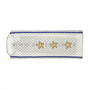 Погоны белые с вас. кантом, вышит. канителью (ст. прапорщик)