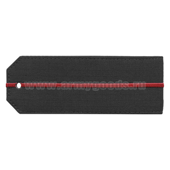 Погоны черн. (ткань rip-stop) с 1 вышит. красн. просв. (на костюм офисный) на пластике