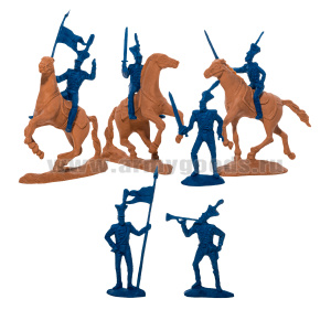 Набор игрушек пластмассовых "Уланы" (солдатики 6 шт, кони 3 шт) (арт 12078)