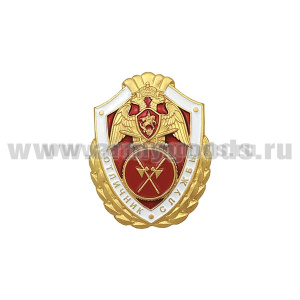 Значок мет. Росгвардия Отличник службы в в/ч (подразделениях) тылового обеспечения (алюм)