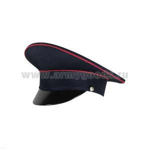 Фуражка простая Полиция темно-синяя с красн. кантом