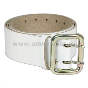 Ремень двухшпеньковый кожзам. белый СОСТАВНОЙ АКЦИЯ