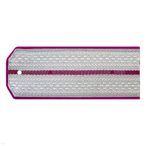 Погоны казачьи серебристые с малин. кантом и 1 малин. просв. (уральское казачество)