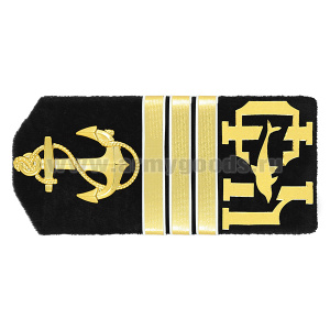 Погоны ДМБ ЧФ (трапеция) с дельфином и якорем (старшина 1 ст)