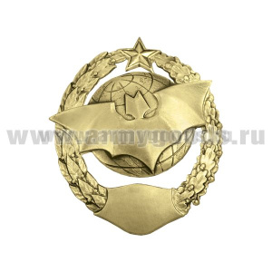 Значок мет. Летуч. мышь на глобусе, в венке со звездой (бол. на закрутке)