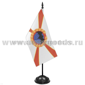 Флажок настол. на подставке (10х20 см) Военной разведки РФ (летучая мышь)
