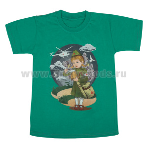 Футболка с рис краской детская Спасибо за Победу! (девочка-санитарка) цвет по наличию на складе