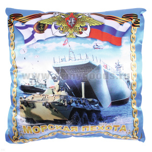Подушка шелковая (32x32 см) Морская пехота