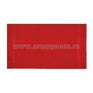 Пол-це махровое однотонное (50х90 см) цвет красный