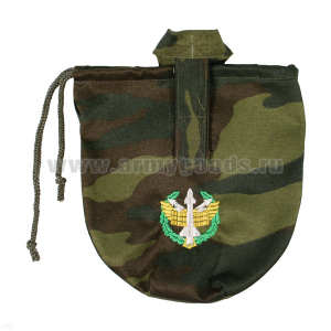 Чехол для фляги армейской (ткань "флора") вышитый Войска ПВО (эмблема ст/обр)