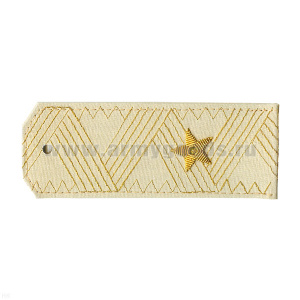 Погоны генерал-майор крем. (МП, Береговая служба ВМФ, Морская авиация) на крем. рубашку