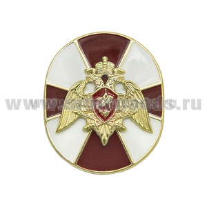 Значок мет. Национальная гвардия (эмблема на фоне флага) овал, высота 5 см (на закрутке)