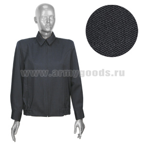 К. жакет форм. п/ш (на молнии) Женский темно-синий Полиция  (ткань ШК75-021)