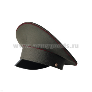 Фуражка с высокой тульей ВВ оливковая с краповым кантом