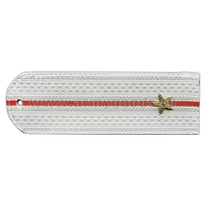 Погоны Полиция нов/обр без канта белые вышит. канителью (мл. лейтенант)