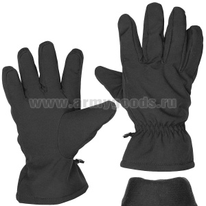 Перчатки тканевые зимние черные (утепл. флисом)