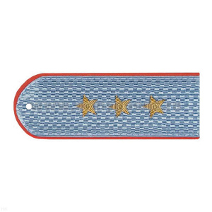 Погоны Полиции (ОВД) серо-голубые с красн. кантом (на рубашку) канитель (ст. прапорщик)