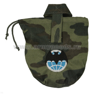 Чехол для фляги армейской (ткань "флора") вышитый Летучая мышь