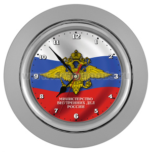 Часы настенные в пластмассовом корпусе (МВД)