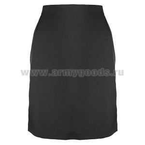 Юбка неустав. ткань "габардин" черная (модельная)