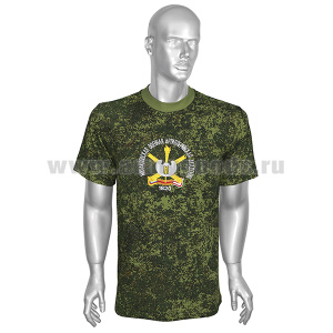 Футболка с вышивкой на груди (посередине) Михайловская военная артиллерийская академия ("русская цифра")